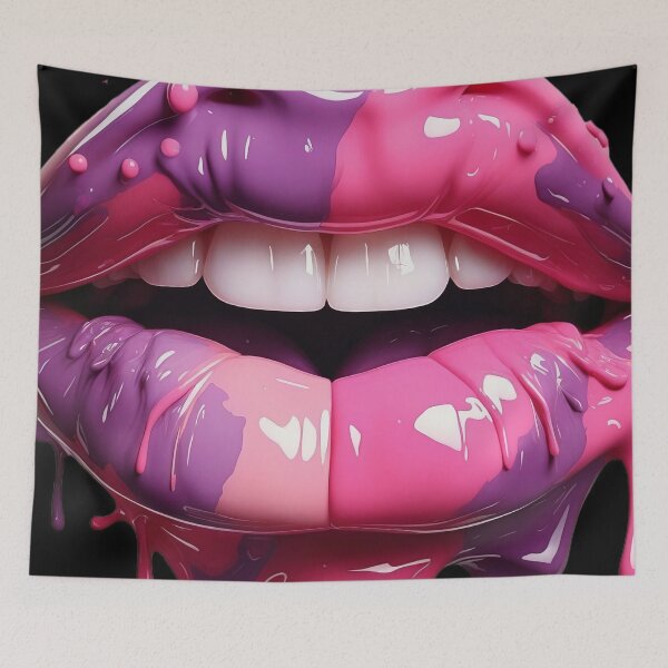 Item preview, Dripping Neon Lips designed and sold by ArtComixHaven.