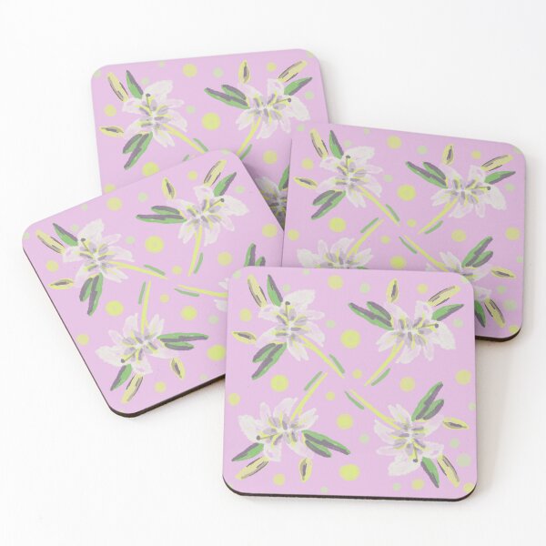 Item preview, White Lily Pattern designed and sold by Moojan Azar.