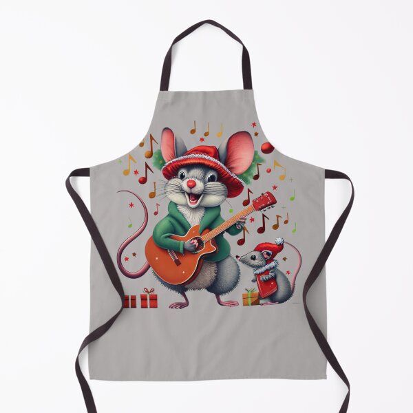 Item preview, christmas mouse and baby mouse playing guitar singing designed and sold by Meandmyshop.