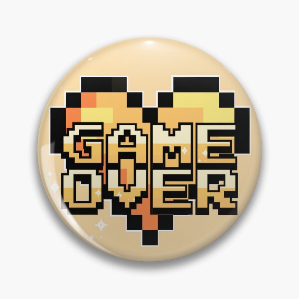 Item preview, Gold Game Over Pixel Heart designed and sold by WhisperingDusk.