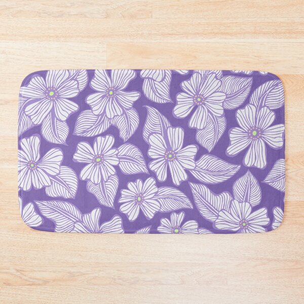 Item preview, Purple Hand Drawn Tropical Flowers Floral Pattern designed and sold by schorrnuff.