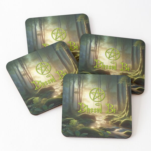 Item preview, Blessed Be with forest background designed and sold by Jennifer McBride.