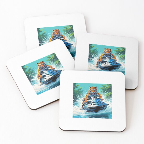 Item preview, Tiger riding a jet ski designed and sold by Ganador96.