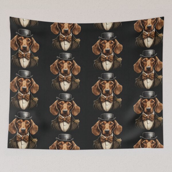 Item preview, Quirky Dapper Brown Dachshund  designed and sold by lovefurries.