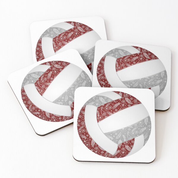 Item preview, Boho feathers paisleys maroon gray volleyball designed and sold by katzdzynes.