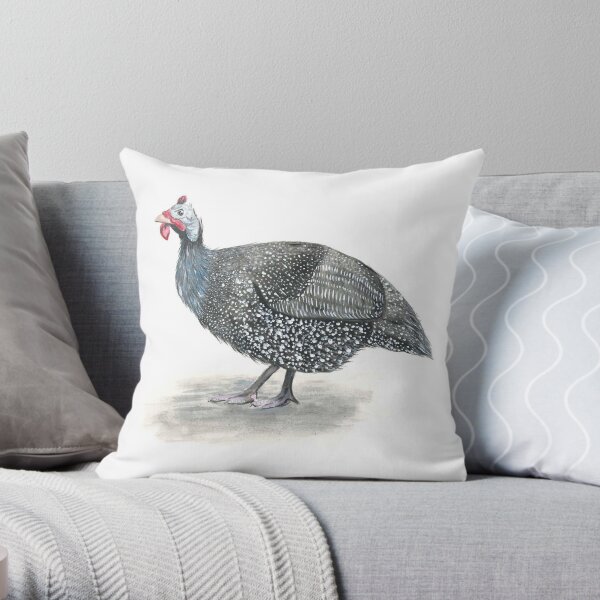 Guinea Fowl Throw Pillow