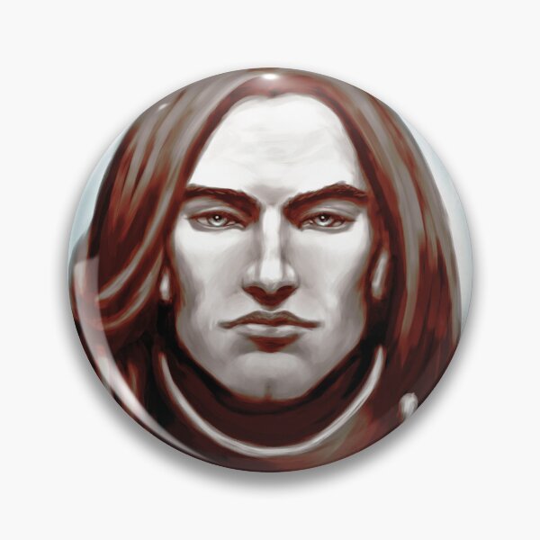 Longhaired Knight in Rusty Hues Pin
