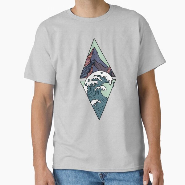Item preview, Geometric mountain and wave designed and sold by aziza-doodles.