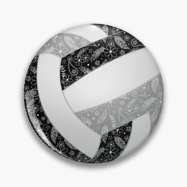 Item preview, Boho feathers paisleys black gray volleyball designed and sold by katzdzynes.