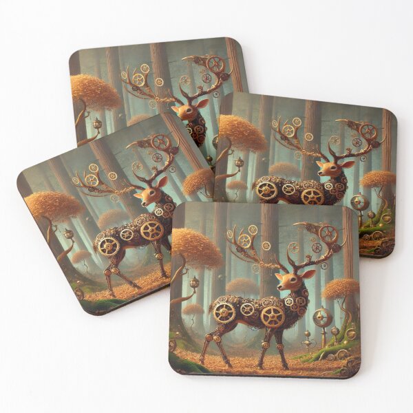 Item preview, Steampunk Fallow Deer designed and sold by Sillytoe.
