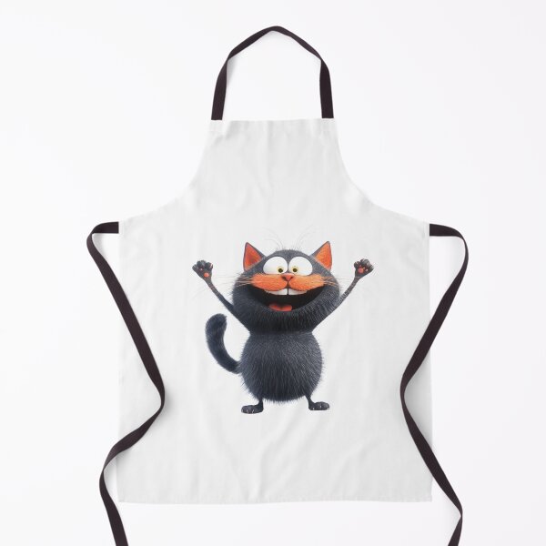 Item preview, Excited Black Cat with Orange Whiskers designed and sold by IllustrifyArts.