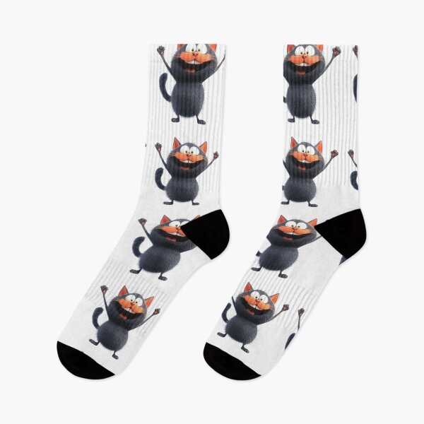 Item preview, Excited Black Cat with Orange Whiskers designed and sold by IllustrifyArts.
