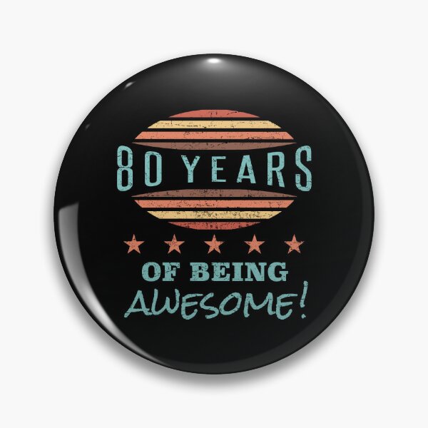Item preview, Awesome 80th Birthday designed and sold by thepixelgarden.