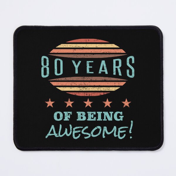Item preview, Awesome 80th Birthday designed and sold by thepixelgarden.