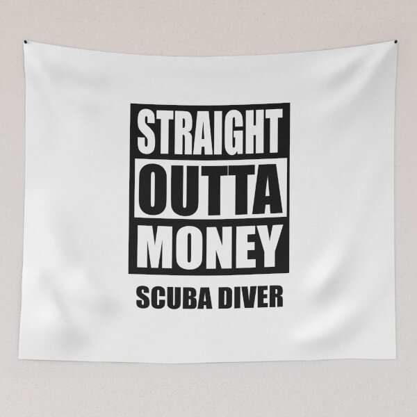 Item preview, Straight outta money: scuba diver, all profit supports ocean conservation  designed and sold by seekingclarity.