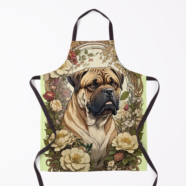 Item preview, Cute Mastiff Dog pet retro vintage floral design designed and sold by BorgSpareParts.