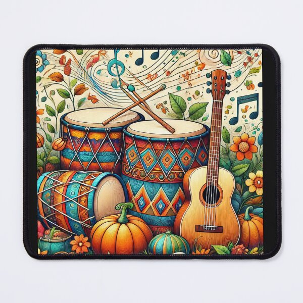Item preview, Colorful African Musical instruments, African artwork, Mud art, Black Art, Roots artwork designed and sold by Afrocarribe.