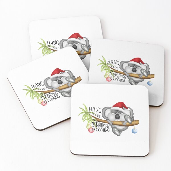 Item preview, Hang in there Christmas is coming Australian koala designed and sold by roundowl.