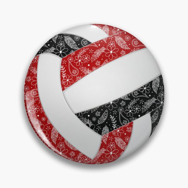 Item preview, Boho feathers paisleys red black volleyball designed and sold by katzdzynes.