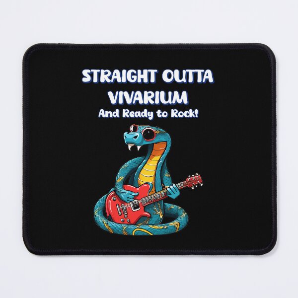 Item preview, Straight Outta Vivarium And Ready To Rock! Guitar Playing Snake designed and sold by signshirtz.