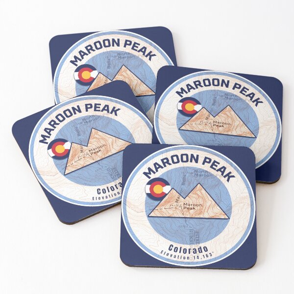 Item preview, Colorado Mountain Sunset Map - Maroon Peak designed and sold by Willz Designz.
