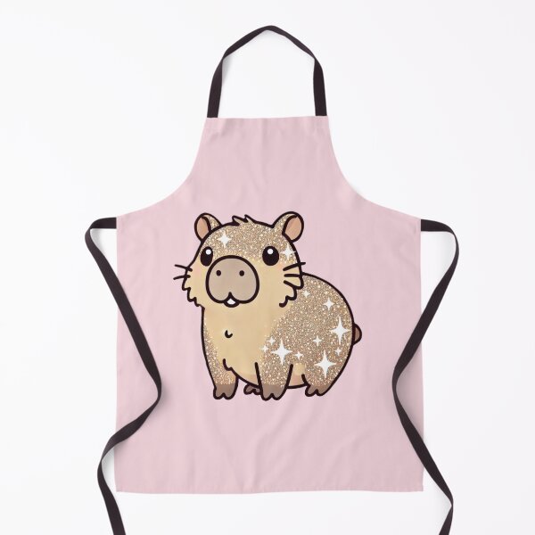 Item preview, Cute kawaii Glitter Effect Capybara Sticker designed and sold by CritterManiaUK.