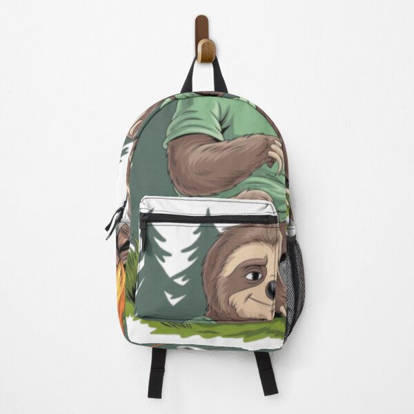 Item preview, CAMPFIRE SLOTH .cute sloth sitting beside camping fire  designed and sold by Obinne.