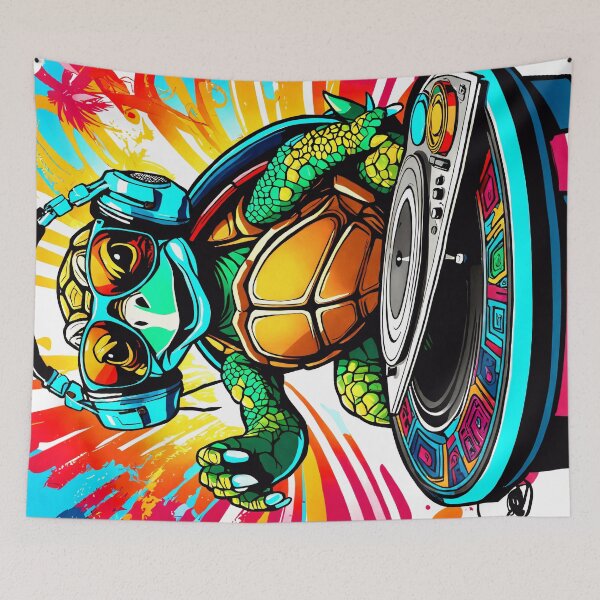 Item preview, Funny Turtle Party DJ designed and sold by TheArtOfPat.