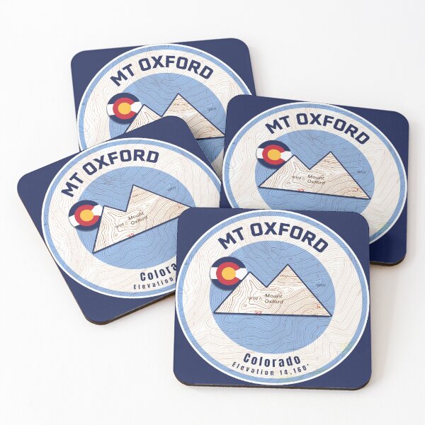 Item preview, Colorado Mountain Sunset Map - Mt Oxford designed and sold by Willz Designz.