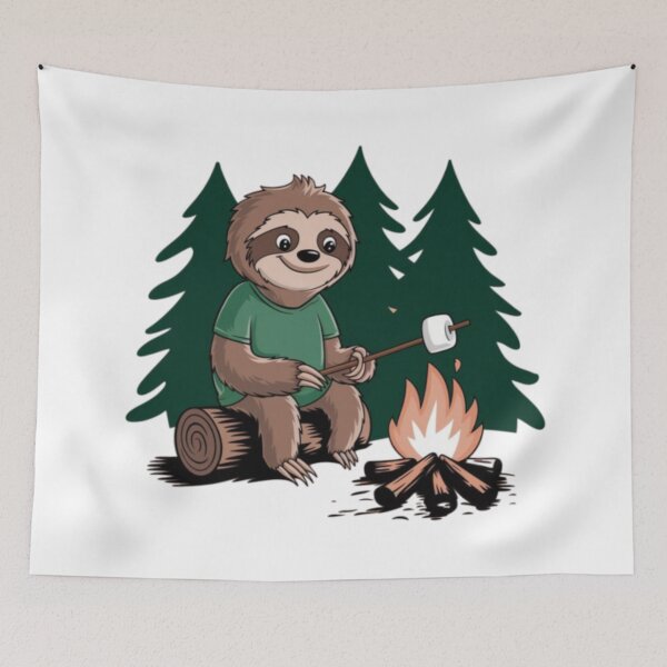 Item preview, CUTE CAMPFIRE SLOTH . designed and sold by Obinne.