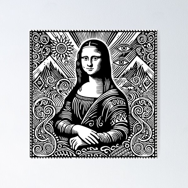 Item preview, Eternal Smile: Mona Lisa Woodcut Edition designed and sold by Carocas20.