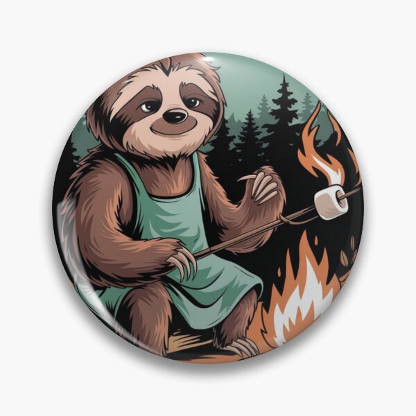 Item preview, FUNNY CAMPFIRE SLOTH . designed and sold by Obinne.