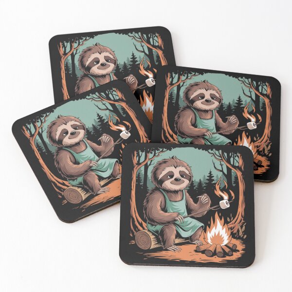 Item preview, FUNNY CAMPFIRE SLOTH . designed and sold by Obinne.