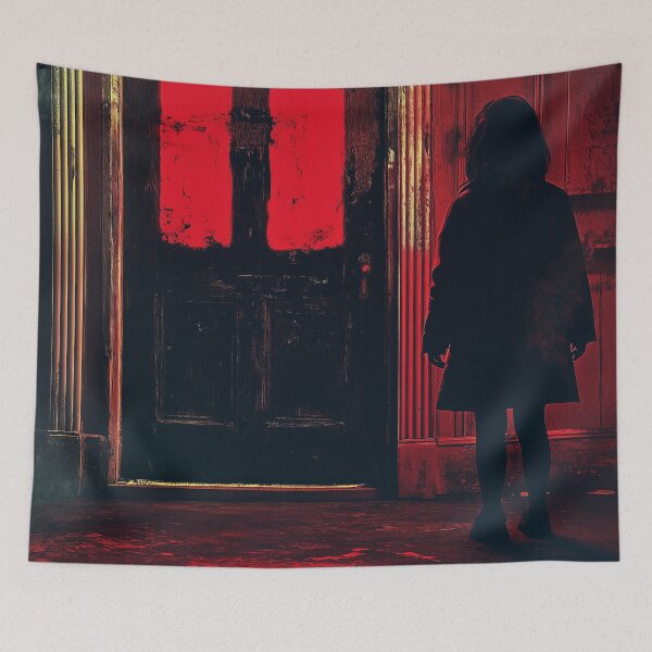 Item preview, Haunted Door 80s Horror Vibes designed and sold by ShmoneyFace.