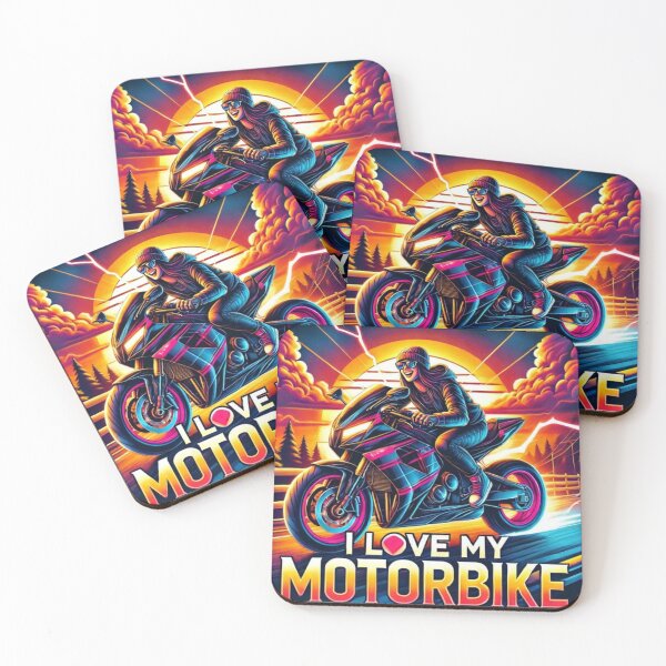 Item preview, I Love My Motorbike Print designed and sold by Pimfonult.