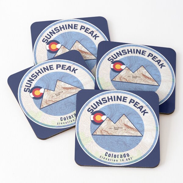 Item preview, Colorado Mountain Sunset Map - Sunshine Peak designed and sold by Willz Designz.