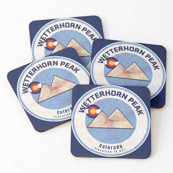 Item preview, Colorado Mountain Sunset Map - Wetterhorn Peak designed and sold by Willz Designz.