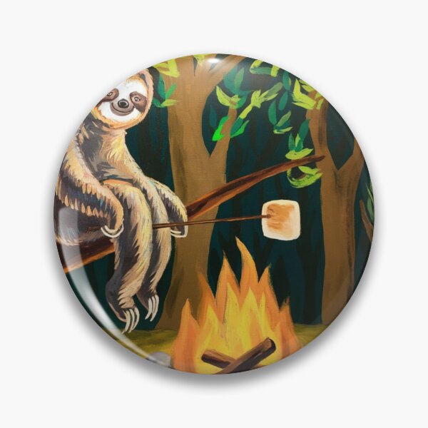 Item preview,  CAMPFIRE SLOTH . funny camping  designed and sold by Obinne.