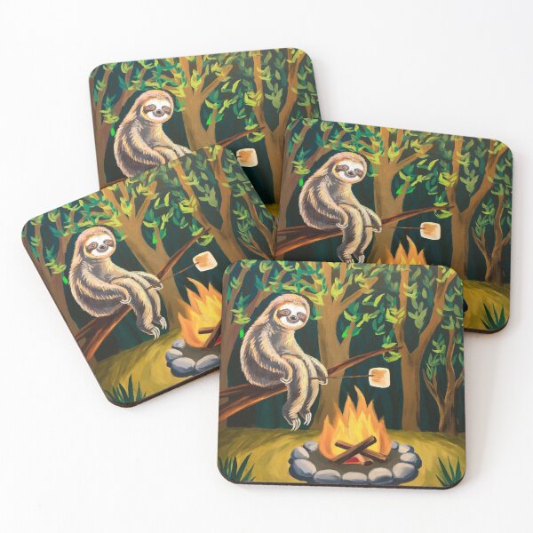Item preview,  CAMPFIRE SLOTH . funny camping  designed and sold by Obinne.