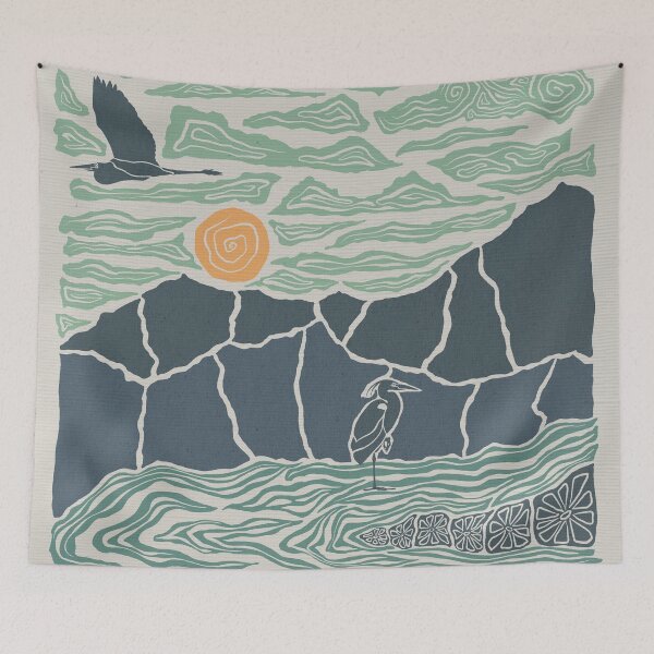 Item preview, Where Mountains Meet the River  designed and sold by Vie-Designs.