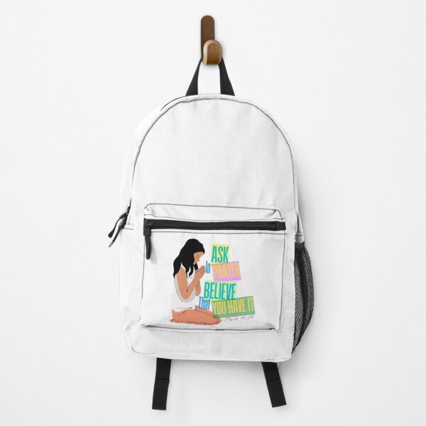 Item preview, Ask in Prayer, Believe that You Have It, Mark 11:24 Girl Kneeling in Prayer Art designed and sold by Faithloveshop.