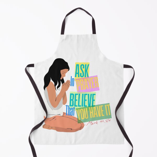 Item preview, Ask in Prayer, Believe that You Have It, Mark 11:24 Girl Kneeling in Prayer Art designed and sold by Faithloveshop.