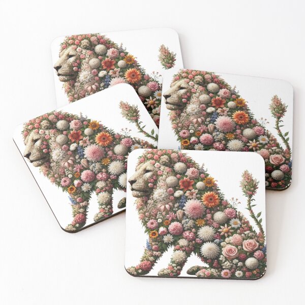 Item preview, Floral Lion Art T-Shirt | Bold Nature-Inspired Design for Animal Lovers designed and sold by tennsuicom.