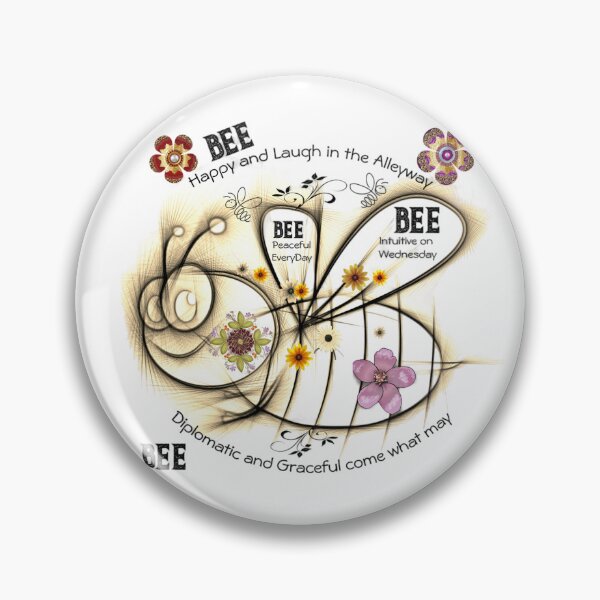 Item preview, Bee Happy Cute Bee Sayings Flowers designed and sold by jacqklin.
