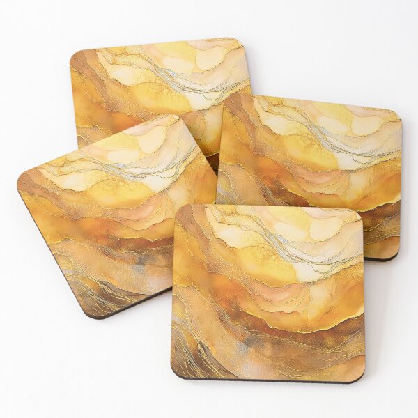 Item preview, Vivid abstract art with swirling golden hues and dynamic textures designed and sold by homydesign.
