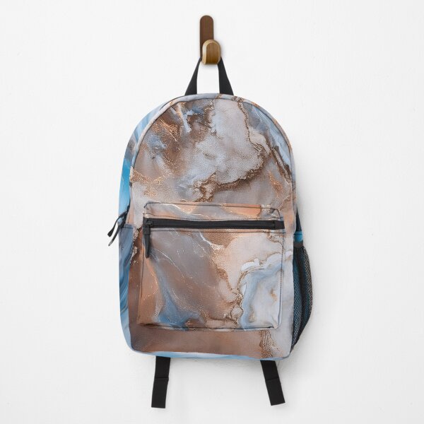 Item preview, Abstract fluid art pattern resembling marble in blue and brown tones designed and sold by homydesign.