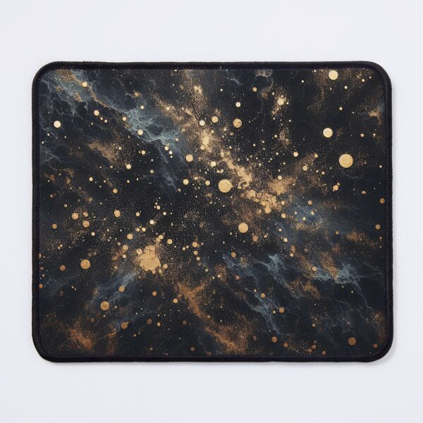 Item preview, Abstract black background with golden speckles and splatters designed and sold by homydesign.