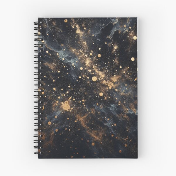 Item preview, Abstract black background with golden speckles and splatters designed and sold by homydesign.