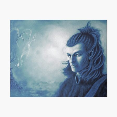 Wild Elf Hunter Aquamarine Art Board Print