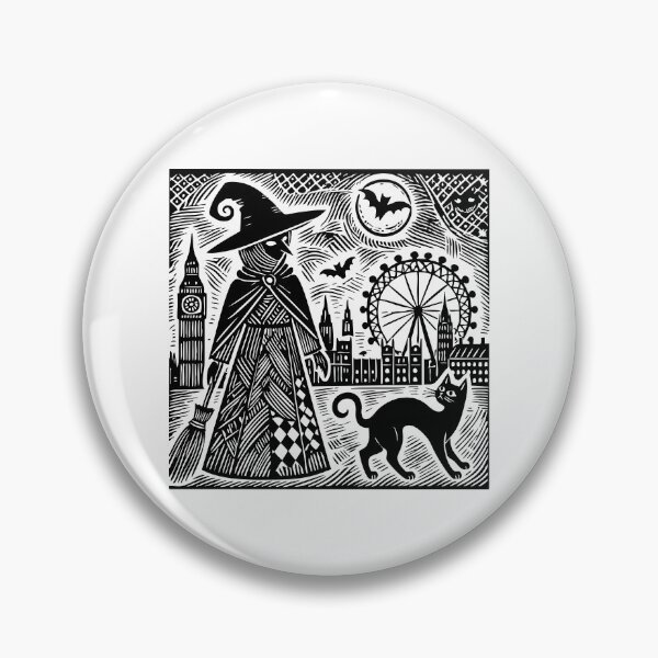 Item preview, Spellbound in the City: Witch, Cat, and London designed and sold by Carocas20.